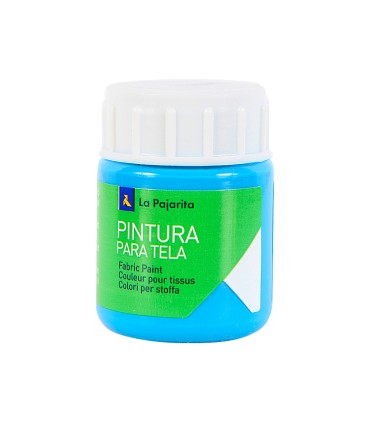 Pintura para tela la pajarita azul cyan 25 ml