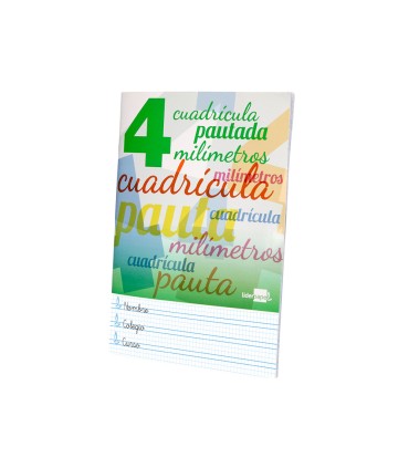 Libreta liderpapel pautaguia tapa cartoncillo 32 hojas din a4 70 gr cuadriculado pautado 4 mm