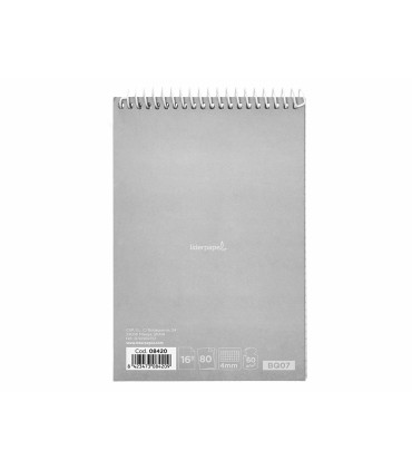 Cuaderno espiral liderpapel bolsillo dieciseiavo apaisado witty tapa dura dura 80h 60 grcuadro 4 mm colores stdos