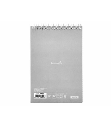 Cuaderno espiral liderpapel bolsillo doceavo apaisado witty tapa dura 80h 75gr cuadro 4 mm colores surtidos