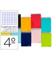 Cuaderno espiral liderpapel cuarto apaisado smart tapa blanda 80h 60gr cuadro 4mm conmargen colores surtidos