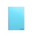 Cuaderno espiral liderpapel folio smart tapa blanda 80h 60gr pauta 2,5mm con margen colores surtidos