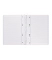 Cuaderno espiral liderpapel a5 micro smart tapa blanda 80h60gr horizontal 7mm doble margen 6 taladros colores