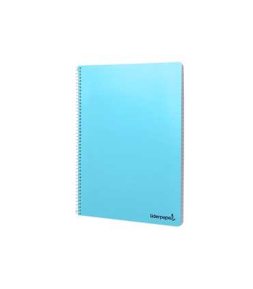 Cuaderno espiral liderpapel a4 micro smart tapa blanda 80h60gr horizontal 7mm doble margen 4 taladros colores