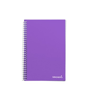 Cuaderno espiral liderpapel a4 micro smart tapa blanda 80h60gr cuadro 5mm doble margen 4 taladros colores surtidos