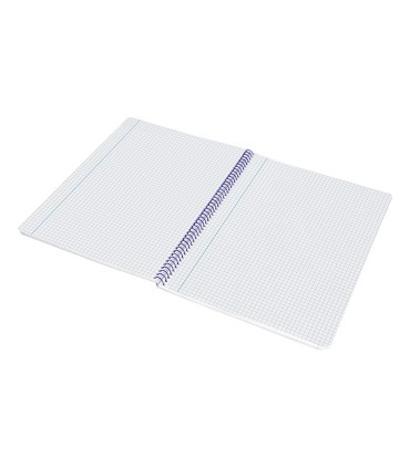 Cuaderno espiral liderpapel folio smart tapa blanda 80h 60gr cuadro 4mm con margen color verde