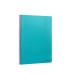 Cuaderno espiral liderpapel folio smart tapa blanda 80h 60gr cuadro 4mm con margen color turquesa