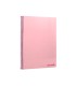 Cuaderno espiral liderpapel folio smart tapa blanda 80h 60gr cuadro 4mm con margen color rosa