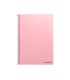 Cuaderno espiral liderpapel folio smart tapa blanda 80h 60gr cuadro 4mm con margen color rosa