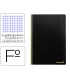 Cuaderno espiral liderpapel folio smart tapa blanda 80h 60gr cuadro 4mm con margen color negro