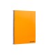 Cuaderno espiral liderpapel folio smart tapa blanda 80h 60gr cuadro 4mm con margen color naranja