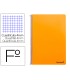 Cuaderno espiral liderpapel folio smart tapa blanda 80h 60gr cuadro 4mm con margen color naranja