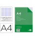 Recambio liderpapel a4 80 hoja 60g m2 cuadro 4 mm con margen 4 taladros