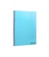 Cuaderno espiral liderpapel folio smart tapa blanda 80h 60gr cuadro 4mm con margen color celeste