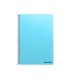 Cuaderno espiral liderpapel folio smart tapa blanda 80h 60gr cuadro 4mm con margen color celeste