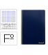 Cuaderno espiral liderpapel folio smart tapa blanda 80h 60gr cuadro 4mm con margen color azul oscuro