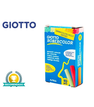 Tiza color antipolvo robercolor caja de 10 unidades