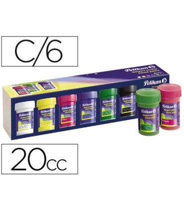 Tempera pelikan escolar 25 ml caja 6 colores surtidos