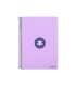 Cuaderno espiral liderpapel a4 micro antartik tapa dura 80h 100 gr cuadro 5 mm sin bandas 4 taladros color lavanda