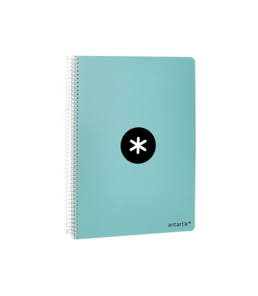 Cuaderno espiral liderpapel a4 micro antartik tapa dura 80h 100 gr cuadro 5mm sin bandas 4 taladros color menta