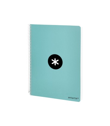 Cuaderno espiral liderpapel a4 micro antartik tapa dura 80h 100 gr cuadro 5mm sin bandas 4 taladros color menta