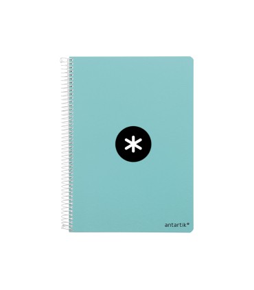 Cuaderno espiral liderpapel a4 micro antartik tapa dura 80h 100 gr cuadro 5mm sin bandas 4 taladros color menta