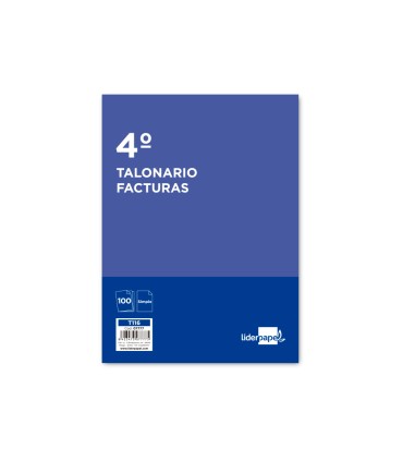 Talonario liderpapel facturas cuarto con iva 116