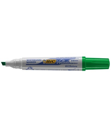 Rotulador bic velleda para pizarra verde punta biselada 59 mm