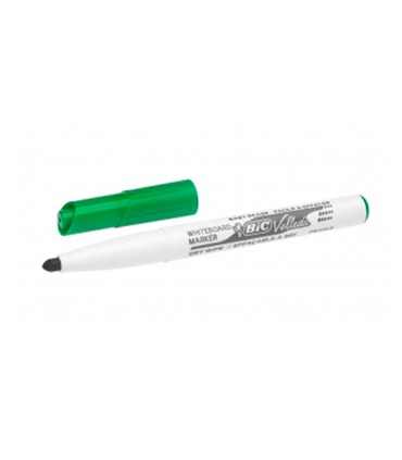 Rotulador bic velleda para pizarra verde punta redonda 14 mm