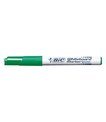 Rotulador bic velleda para pizarra verde punta redonda 14 mm