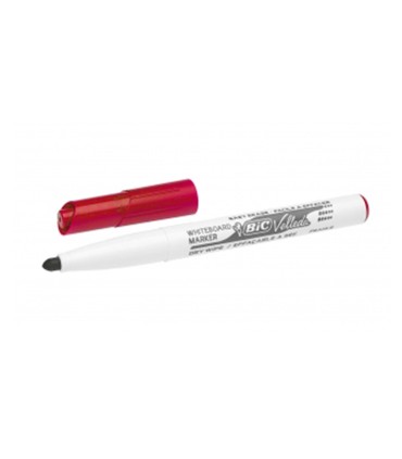 Rotulador bic velleda para pizarra rojo punta redonda 14 mm