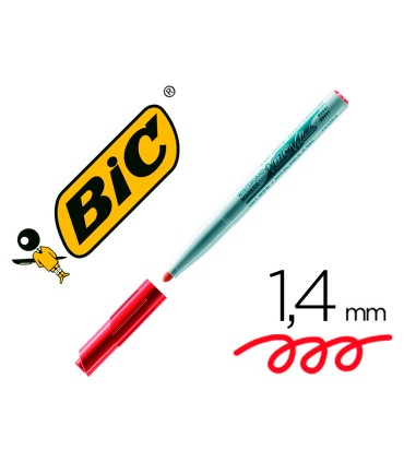 Rotulador bic velleda para pizarra rojo punta redonda 14 mm