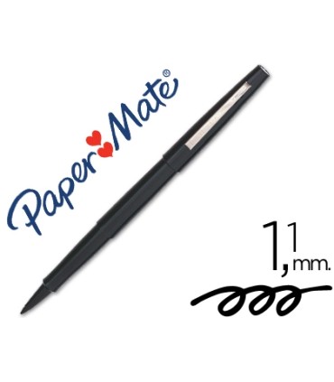 Rotulador paper mate flair original punta fibra negro