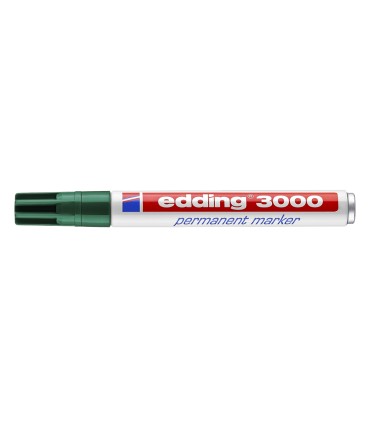 Rotulador edding marcador permanente 3000 verde punta redonda 15 3 mm recargable