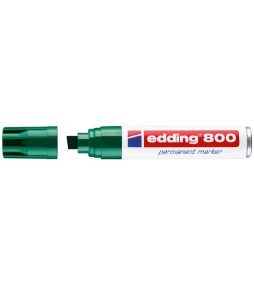 Rotulador edding marcador permanente 800 verde punta biselada 12 mm