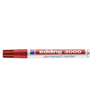 Rotulador edding marcador permanente 3000 rojo punta redonda 15 3 mm recargable