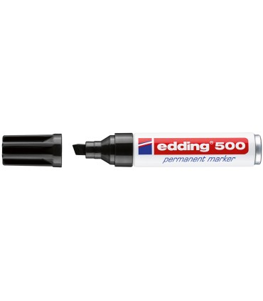 Rotulador edding marcador permanente 500 negro punta biselada 7 mm