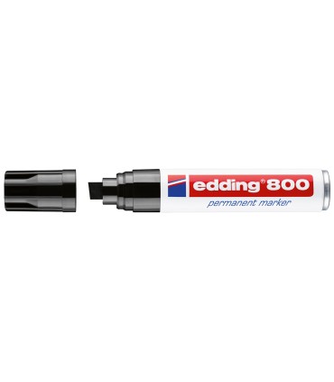 Rotulador edding marcador permanente 800 negro punta biselada 12 mm