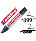 Rotulador edding marcador permanente 800 negro punta biselada 12 mm