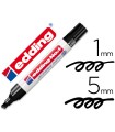 Rotulador edding marcador permanente 1 negro punta biselada 5 mm