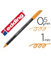 Rotulador edding punta fibra 1200 naranja n.6 punta redonda 0.5 mm