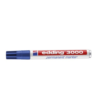 Rotulador edding marcador permanente 3000 azul punta redonda 15 3 mm recargable