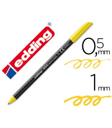 Rotulador edding punta fibra 1200 amarillo n5 punta redonda 05 mm