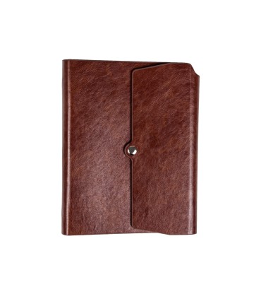 Agenda anillas liderpapel tinde 15x21 cm dia pagina marron simil piel envejecida papel 70 gr