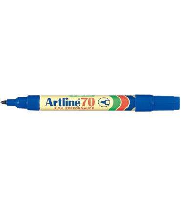 Rotulador artline marcador permanente ek 70 azul punta redonda 15 mm papel metal y cristal