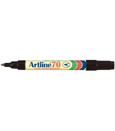 Rotulador artline marcador permanente ek 70 negro punta redonda 15 mm papel metal y cristal