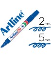 Rotulador artline marcador permanente ek-90 azul punta biselada 5 mm papel metal y cristal