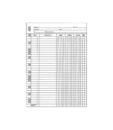 Recambio multifin 3005 folio natural cuentas corrientes