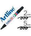 Rotulador artline marcador permanente ek-90 negro punta biselada 5 mm papel metal y cristal