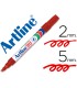 Rotulador artline marcador permanente ek 90 rojo punta biselada 5 mm papel metal y cristal